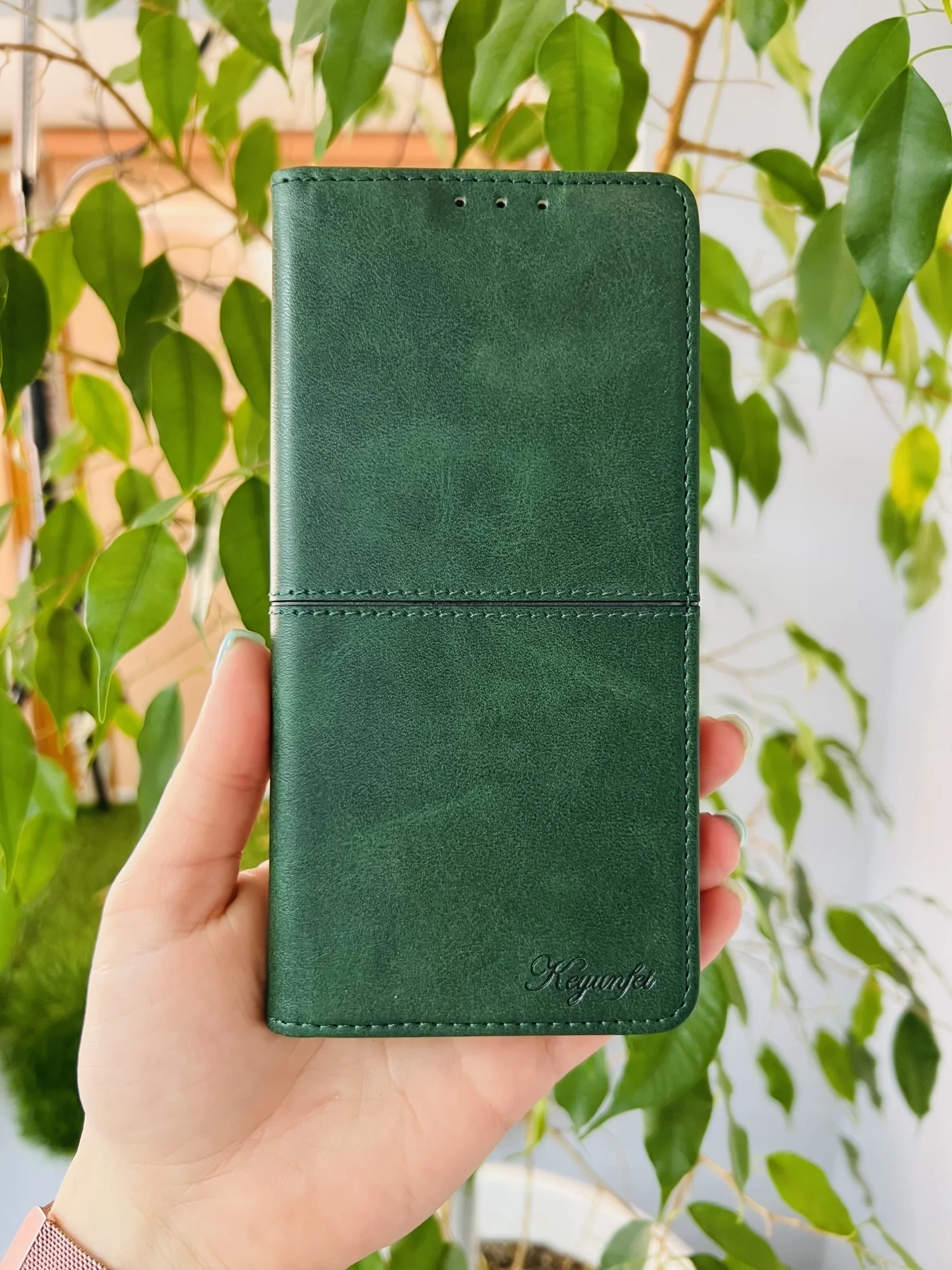 Тёмно-зелёный чехол книжка elitcase для Xiaomi Redmi Note 13 4G / Редми Нот 13 4G
