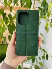 Тёмно-зелёный чехол книжка elitcase для Xiaomi Redmi Note 13 4G / Редми Нот 13 4G
