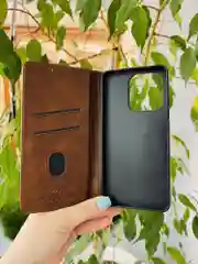 Тёмно-коричневый чехол книжка elitcase для Xiaomi Redmi Note 13 4G / Редми Нот 13 4G