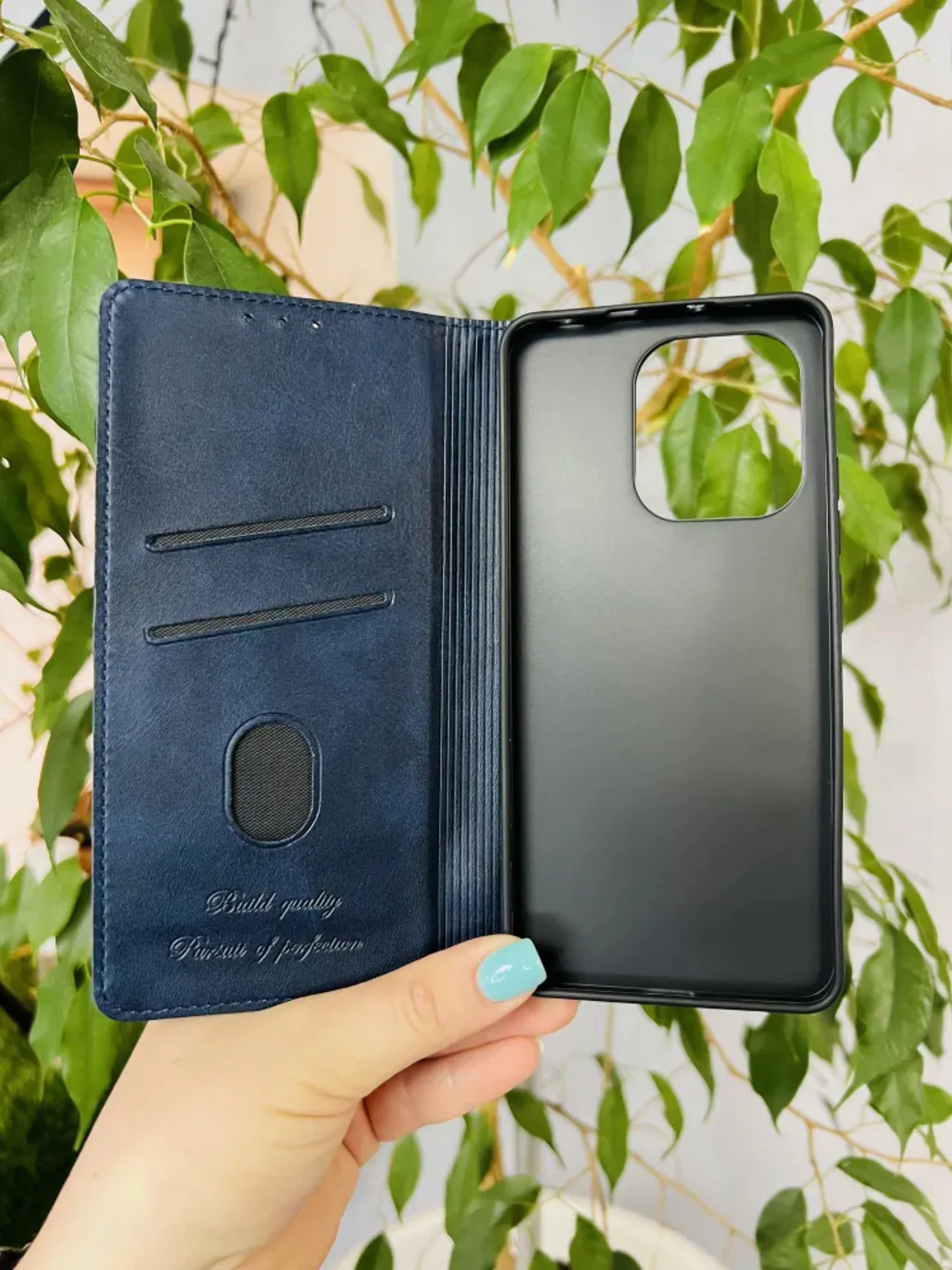 Синий чехол книжка elitcase для Xiaomi Redmi Note 13 4G / Редми Нот 13 4G