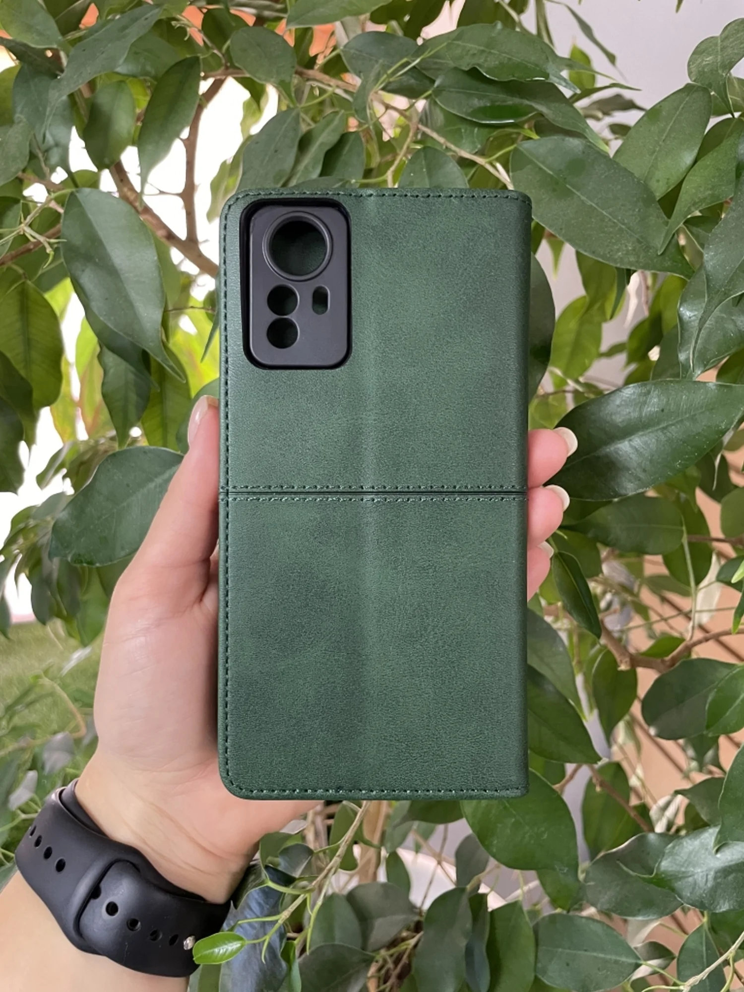 Тёмно-зелёный чехол книжка elitcase для Xiaomi Redmi Note 12 S, Редми Нот 12 S