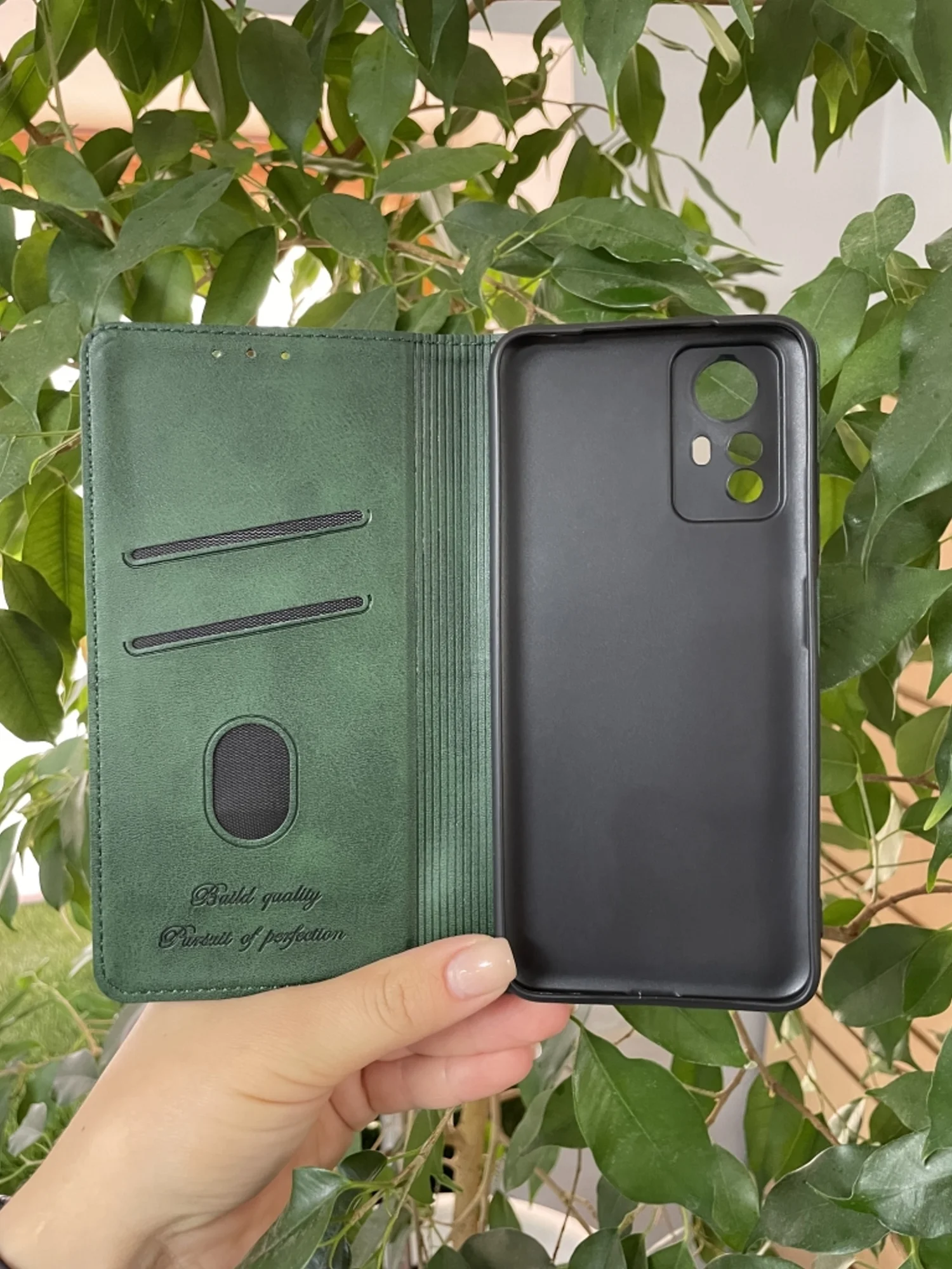 Тёмно-зелёный чехол книжка elitcase для Xiaomi Redmi Note 12 S, Редми Нот 12 S