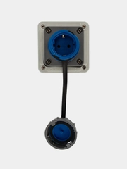 Розетка настенная REXANT, влагозащищенная, с крышкой, 16 А, 2Р+РЕ, IP68
