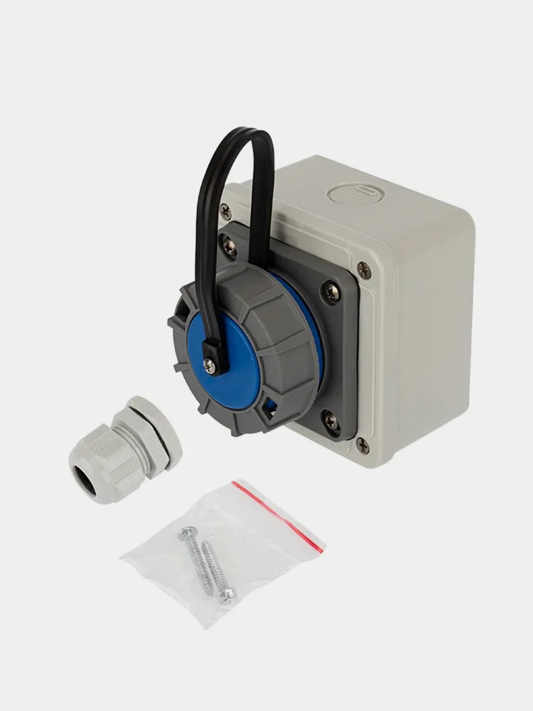 Розетка настенная REXANT, влагозащищенная, с крышкой, 16 А, 2Р+РЕ, IP68
