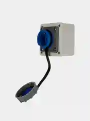 Розетка настенная REXANT, влагозащищенная, с крышкой, 16 А, 2Р+РЕ, IP68