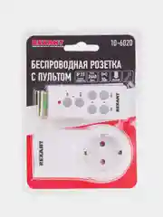 Радиоуправляемая розетка c пультом REXANT RX-001, 10А/30м