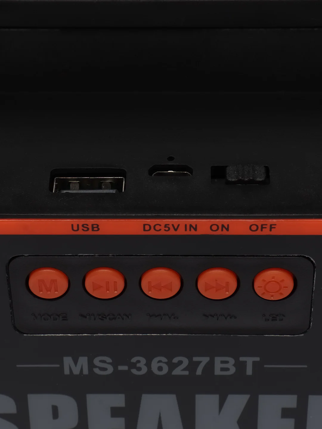 Черный портативная колонка блютуз, беспроводная колонка Bluetooth с подсветкой MS-3627BT