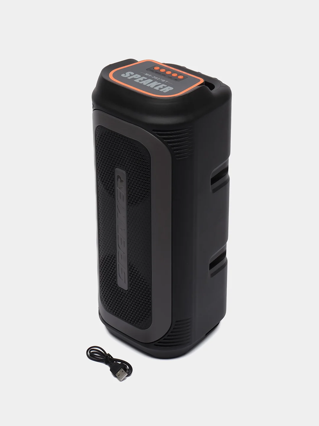 Черный портативная колонка блютуз, беспроводная колонка Bluetooth с подсветкой MS-3627BT