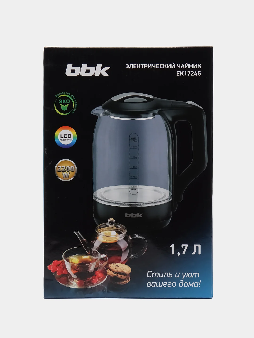 Медный чайник электрический 1.7л / 1.8л, 2200Вт / 2200Вт, BBK EK1724G / EK1809S
