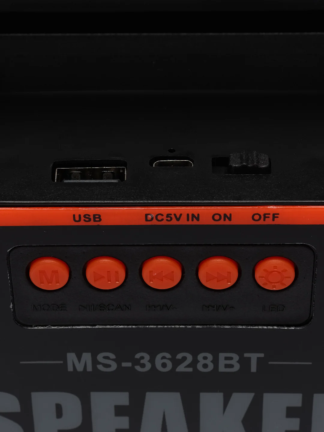 Красный портативная колонка блютуз, беспроводная колонка Bluetooth с подсветкой MS-3627BT