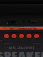 Красный портативная колонка блютуз, беспроводная колонка Bluetooth с подсветкой MS-3627BT