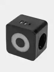 Двойник электрический REXANT, 16А, с/з, 2хUSB-A, 2,4А, USB Type-C, 3А с подсветкой