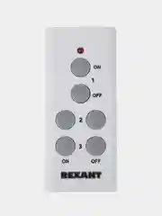 Радиоуправляемая розетка c пультом REXANT RX-003, один пульт, три розетки, 10А/30м