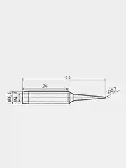 Жало для паяльника REXANT 900М, 4,3мм, конус малый, 0,2мм