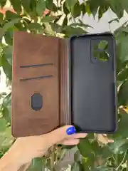Тёмно-коричневый чехол книжка elitcase для Xiaomi Redmi Note 12 4G / Редми Нот 12 4G