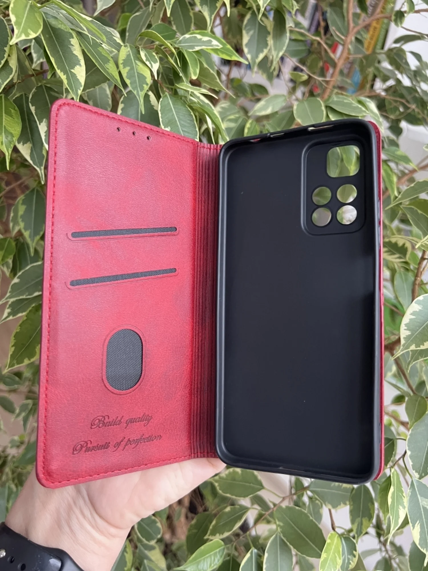 Красный чехол книжка elitcase для Xiaomi Redmi Note 11 Pro+ 5G MediaTek Dimensity 920