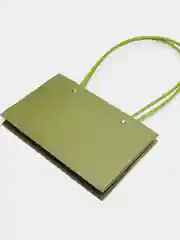 Лесной зеленый подарочный пакет/ Корзинка для цветов / подарков Ваза для цветов складная, в клеточку