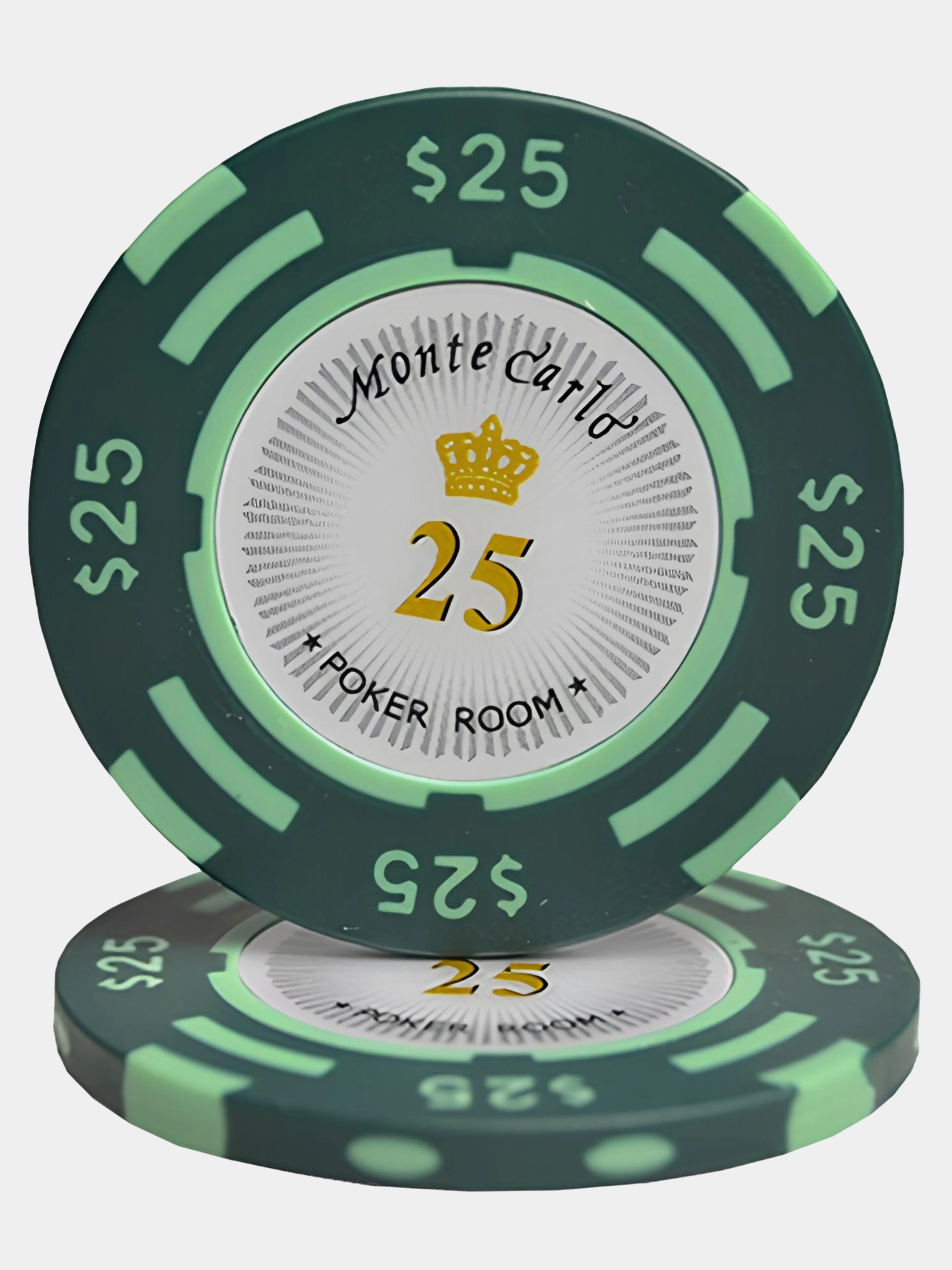 Зеленый фишки для покера Monte Carlo 14 грамм