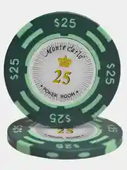 Зеленый фишки для покера Monte Carlo 14 грамм