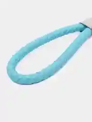 Бирюзовый брелок для ключей плетеный