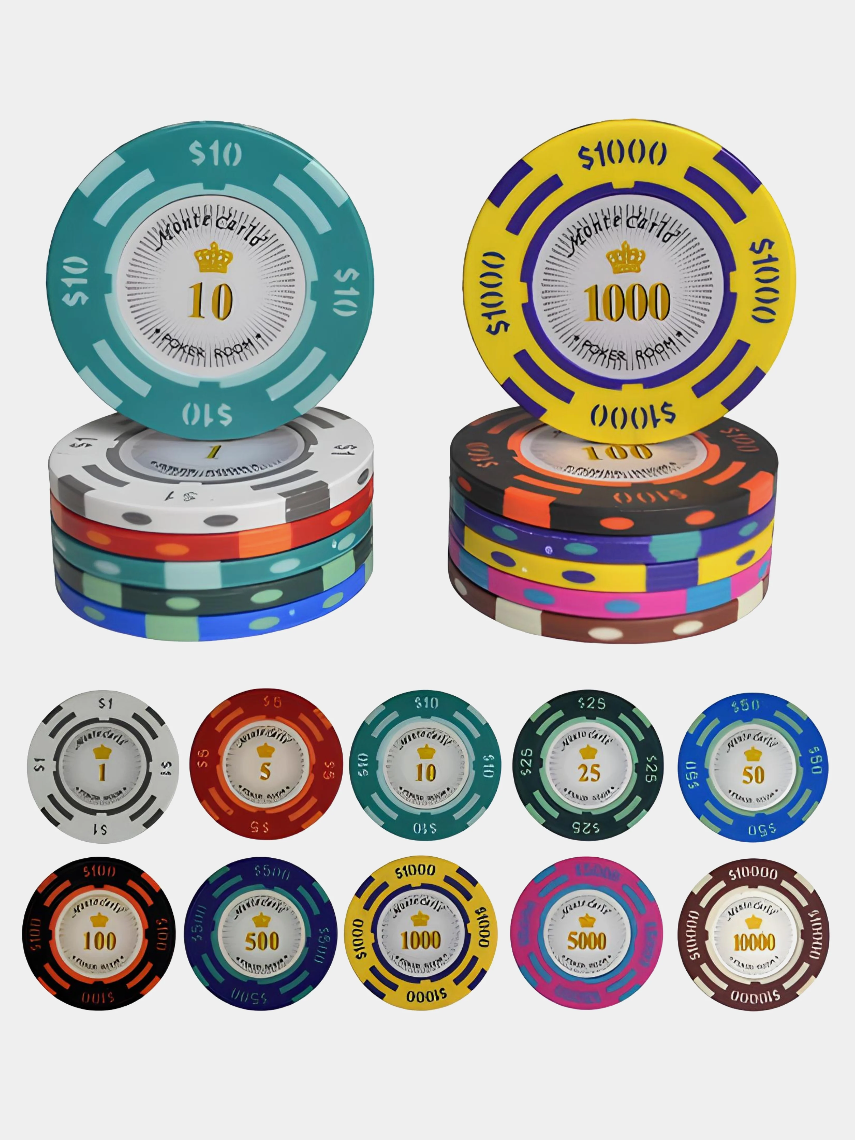 Фишки для покера Monte Carlo 14 грамм