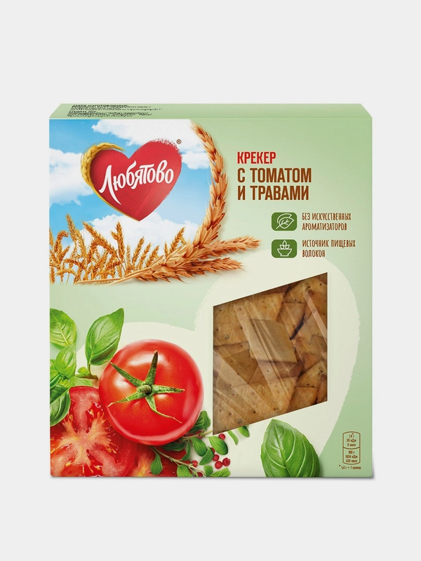Крекер ЛЮБЯТОВО с томатом и травами, 150г