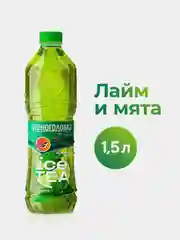 Холодный чай ЧЕРНОГОЛОВКА "Мята-лайм", зеленый, для детей, 1,5 л