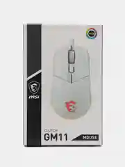 Белый мышь компьютерная MSI Clutch GM11, мышка с подсветкой