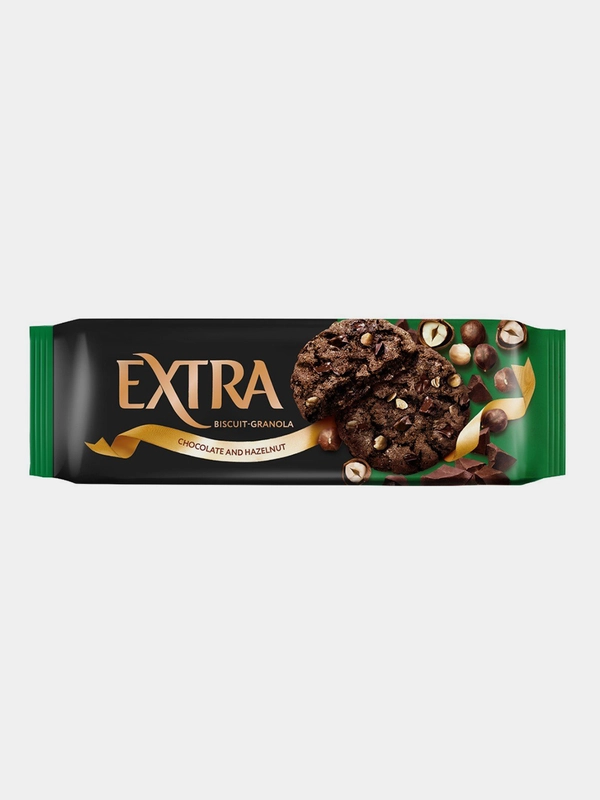 Печенье EXTRA "Гранола" с шоколадом и фундуком, 150 г