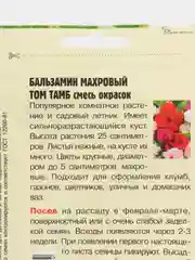 Бальзамин махровый Том Тамб смесь (семена,цветы)