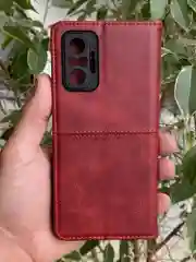 Красный чехол книжка elitcase для Xiaomi Redmi Note 10 Pro 4G / Редми Нот 10 Про