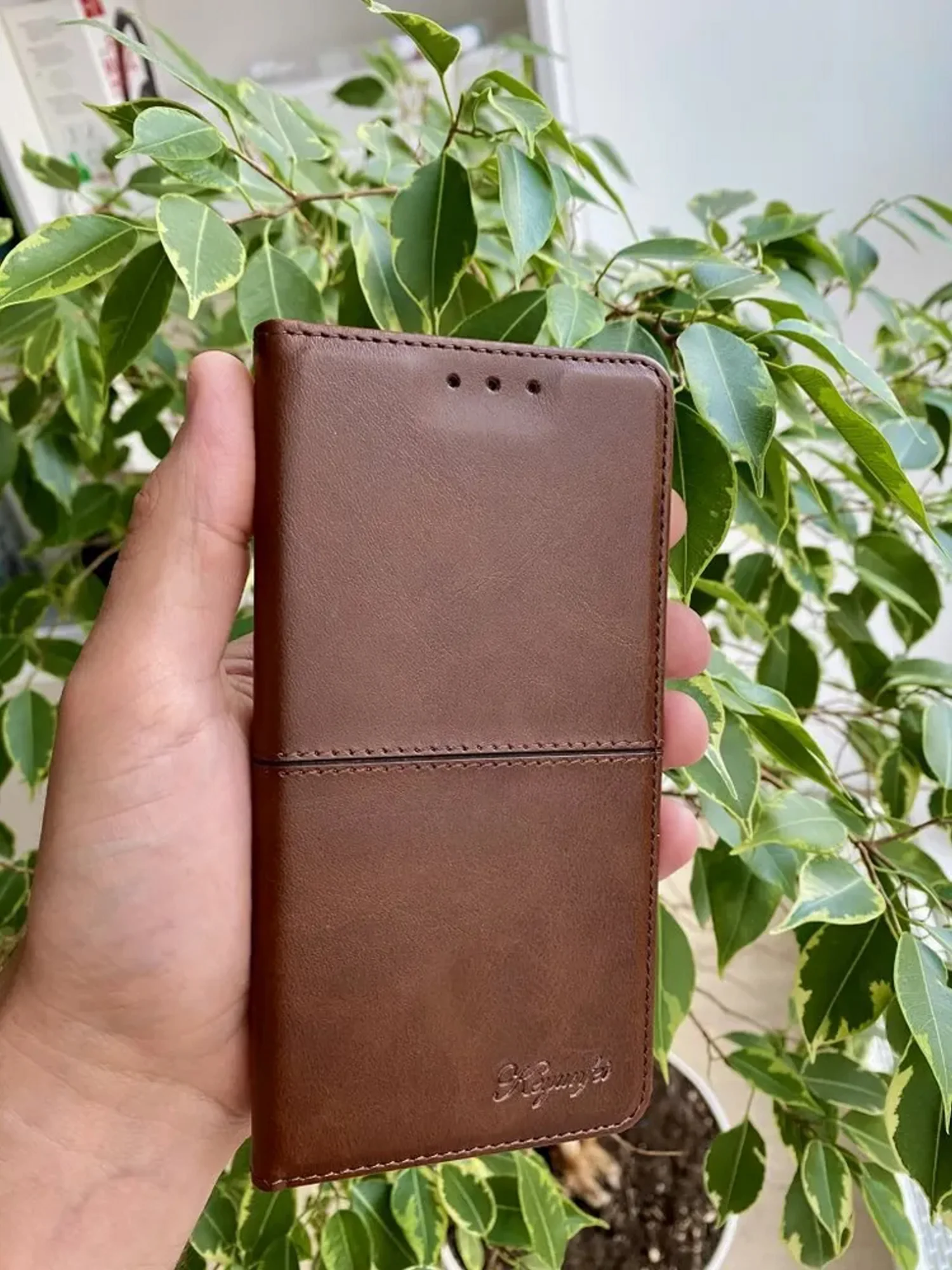 Тёмно-коричневый чехол книжка elitcase для Xiaomi Redmi Note 10 Pro 4G / Редми Нот 10 Про
