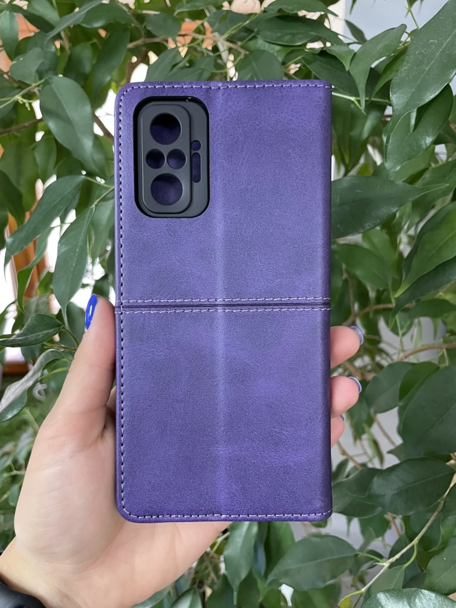 Фиолетовый чехол книжка elitcase для Xiaomi Redmi Note 10 Pro 4G / Редми Нот 10 Про