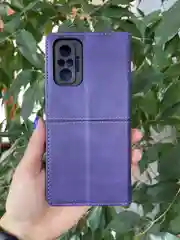 Фиолетовый чехол книжка elitcase для Xiaomi Redmi Note 10 Pro 4G / Редми Нот 10 Про