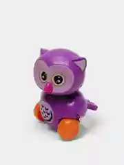 Фиолетовый заводная игрушка "Сова" с крутящийся головой и хвостом/ Игрушка на заводку для ребенка