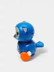 Голубой заводная игрушка "Сова" с крутящийся головой и хвостом/ Игрушка на заводку для ребенка