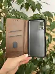 Тёмно-коричневый чехол книжка elitcase для Xiaomi Redmi Note 10 5G и Poco M3 Pro и Redmi Note 10T