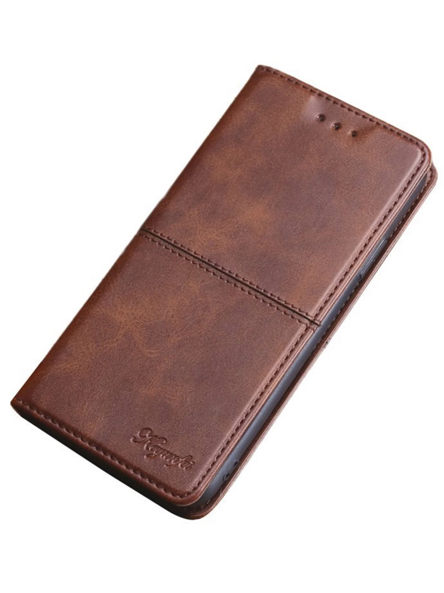 Тёмно-коричневый чехол книжка elitcase для Xiaomi Redmi Note 10 5G и Poco M3 Pro и Redmi Note 10T