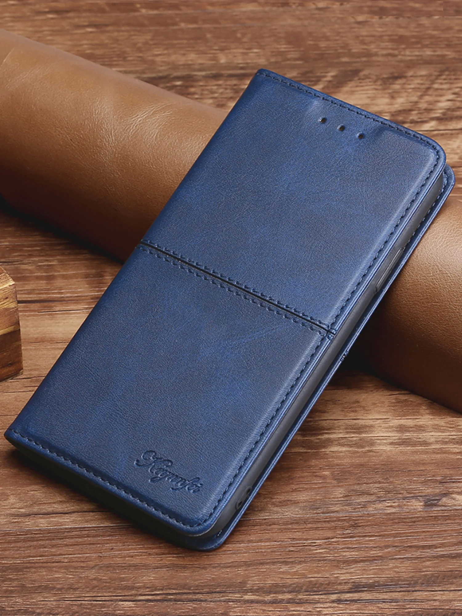 Синий чехол книжка elitcase для Xiaomi Redmi Note 10 5G и Poco M3 Pro и Redmi Note 10T