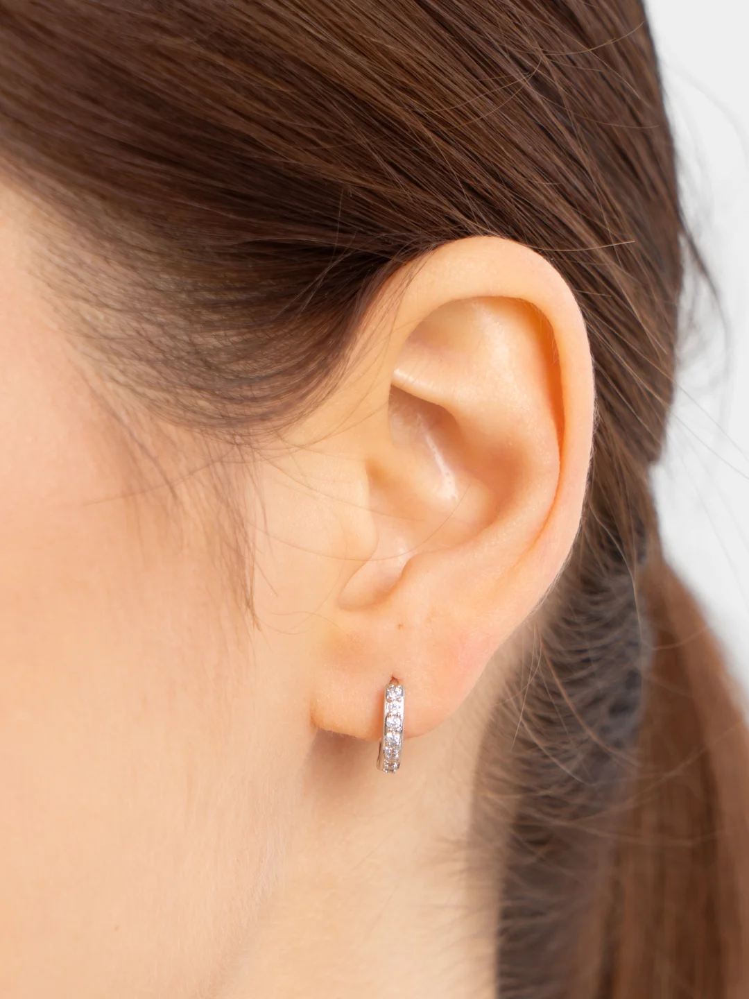 Серебряный серьги женские кольца, серьги конго