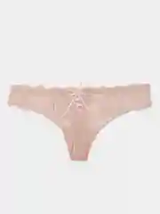 Розовый женские кружевные трусы стринги