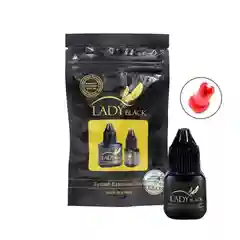 Черный клей черный, для наращивания ресниц Lady Black, в термо-пакете, для хранения
