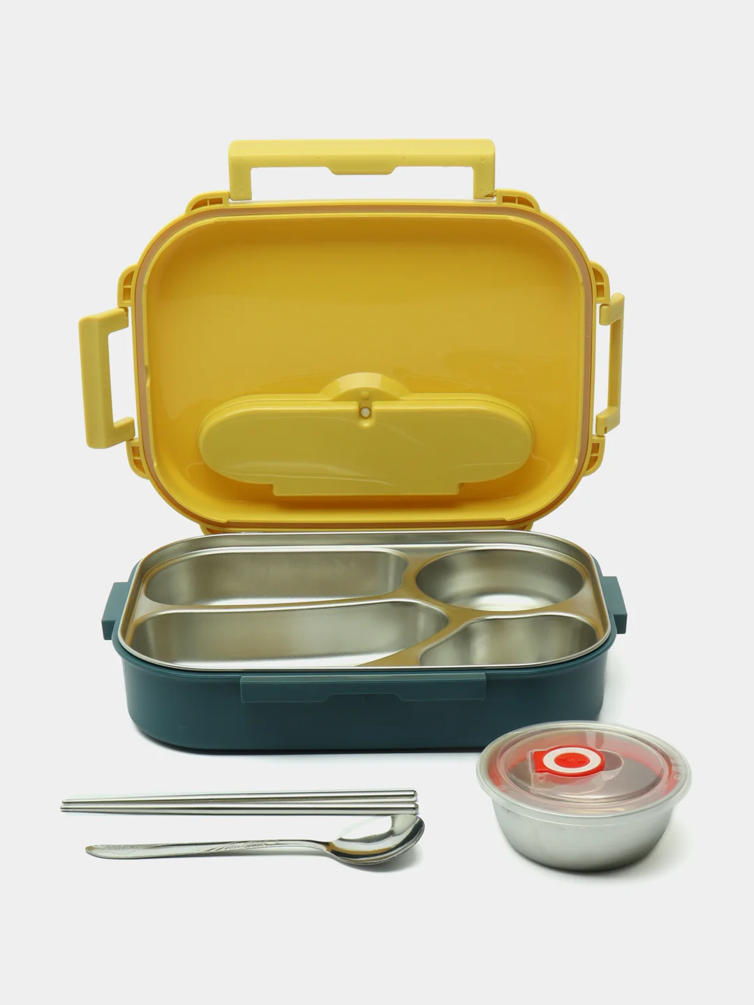 Желтый ланч-бокс Stainless Steel Lunch Box 304