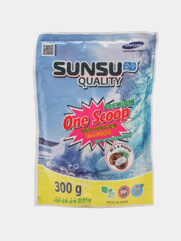 SUNSU-Q Универсальный пятновыводитель премиум класса ONE SCOOP, пакет 300г