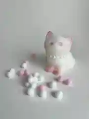 Белый сквиш котик кошечка антистресс тянучка