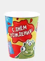 Горчичный наборы одноразовой посуды/ Новогодние тарелки бумажные одноразовые, в наборе 6/10/20 шт