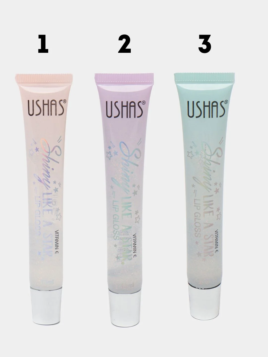 Блеск для губ Ushas Shiny Like a Star, увлажняющий, 13 мл