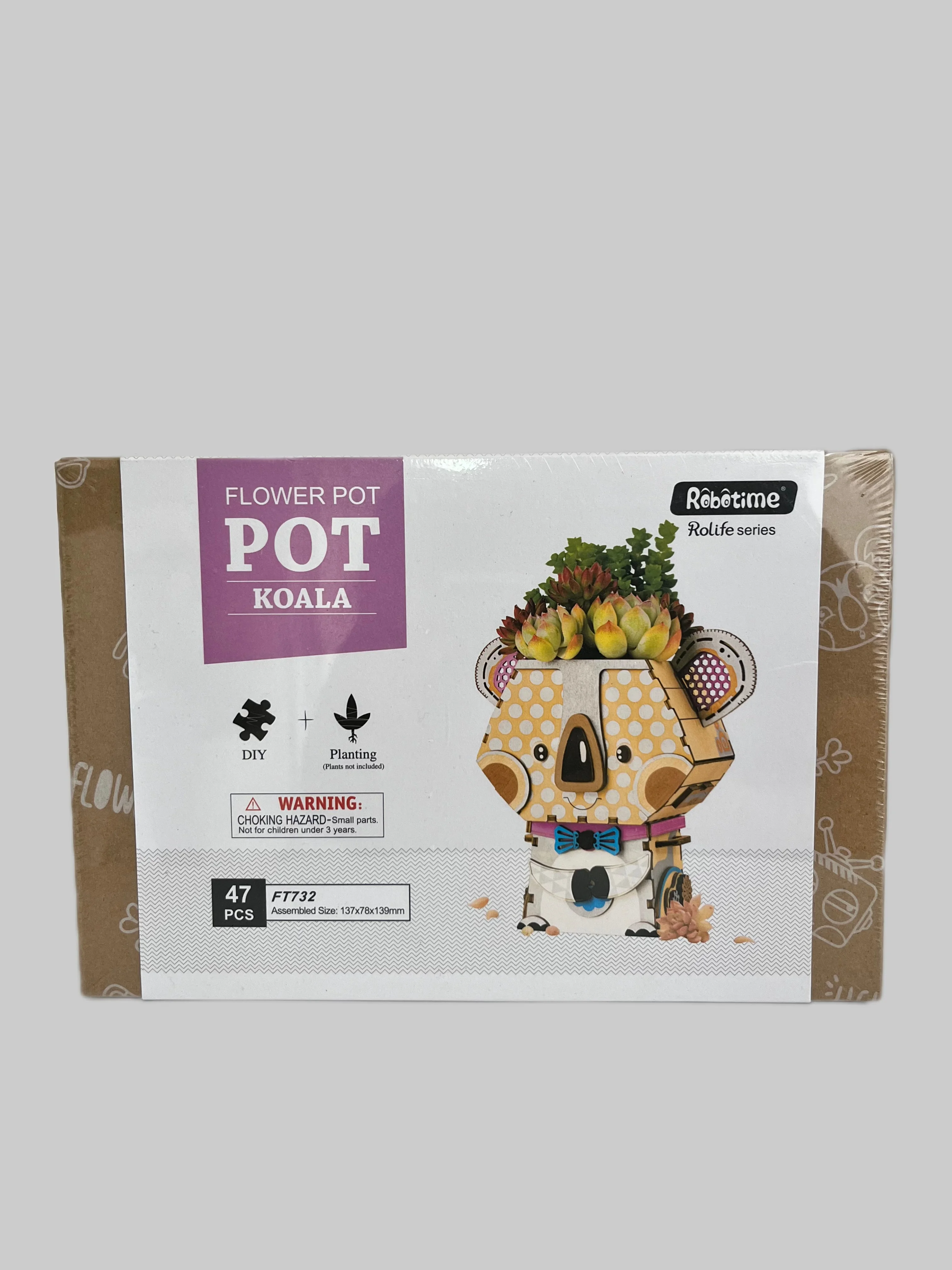 Деревянный конструктор Robotime Flower pot koala кашпо