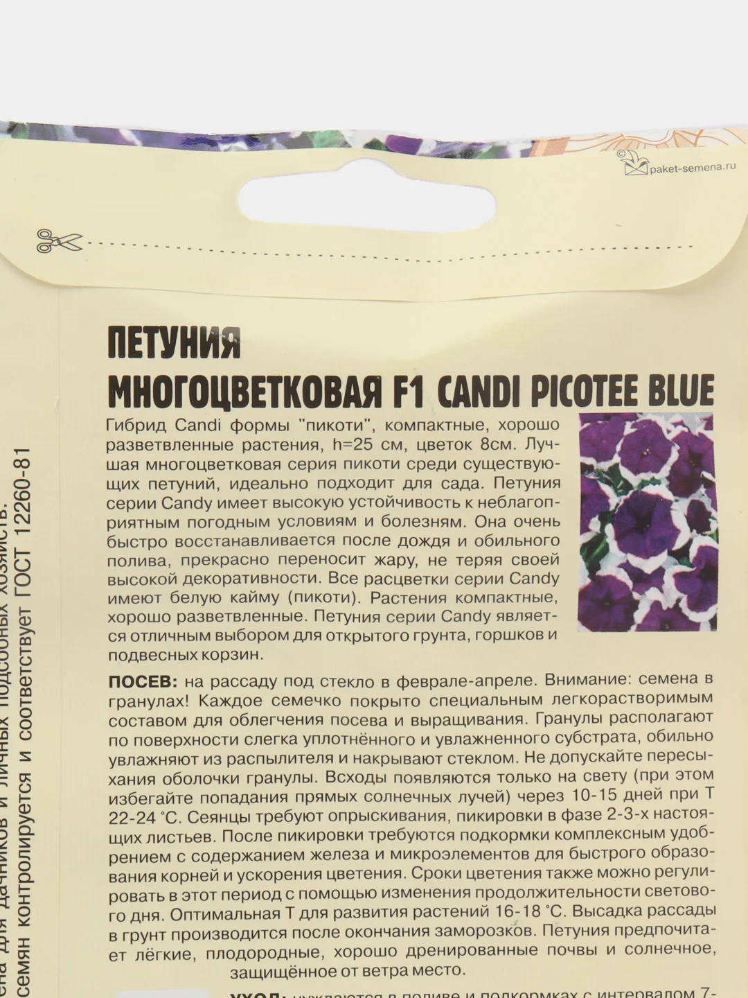 Петуния Candi Picotee Blue F1 (семена,цветы)