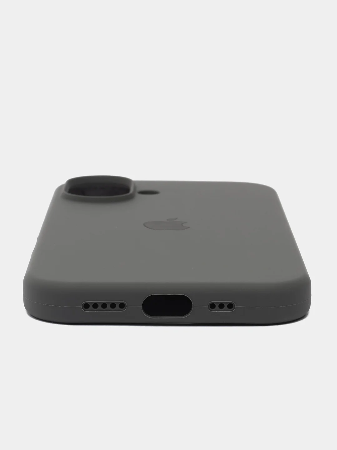 Угольный чехол Silicone Case для Apple iPhone 16 / 16Plus / 16Pro / 16ProMax